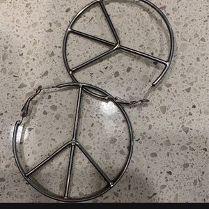 Peace sign earrings